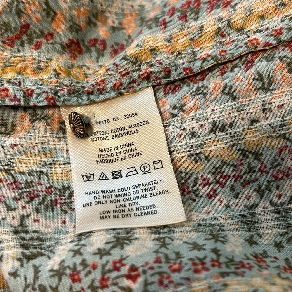 Maeve Multi-Color Pintuck Button Front Blouse - Picture 8 of 8
